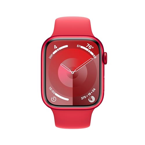 Apple Watch Series 9 (GPS) 45mm Aluminum Case with Red Sport Band - M/L - (PRODUCT)RED - Image 2
