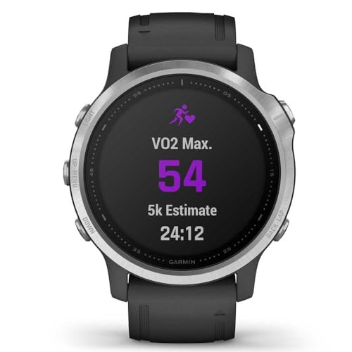 Garmin fēnix 6S GPS Smartwatch 30mm - Silver w/ Black Silicone Band - 010-02159-01 - Image 5