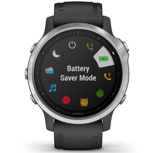 Garmin fēnix 6S GPS Smartwatch 30mm - Silver w/ Black Silicone Band - 010-02159-01 - Image 3