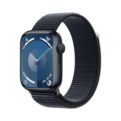 Apple Watch Series 9 (GPS) 45mm Midnight Aluminum Case with Midnight Sport Loop - Adj - MR9C3LW/A - Image 7