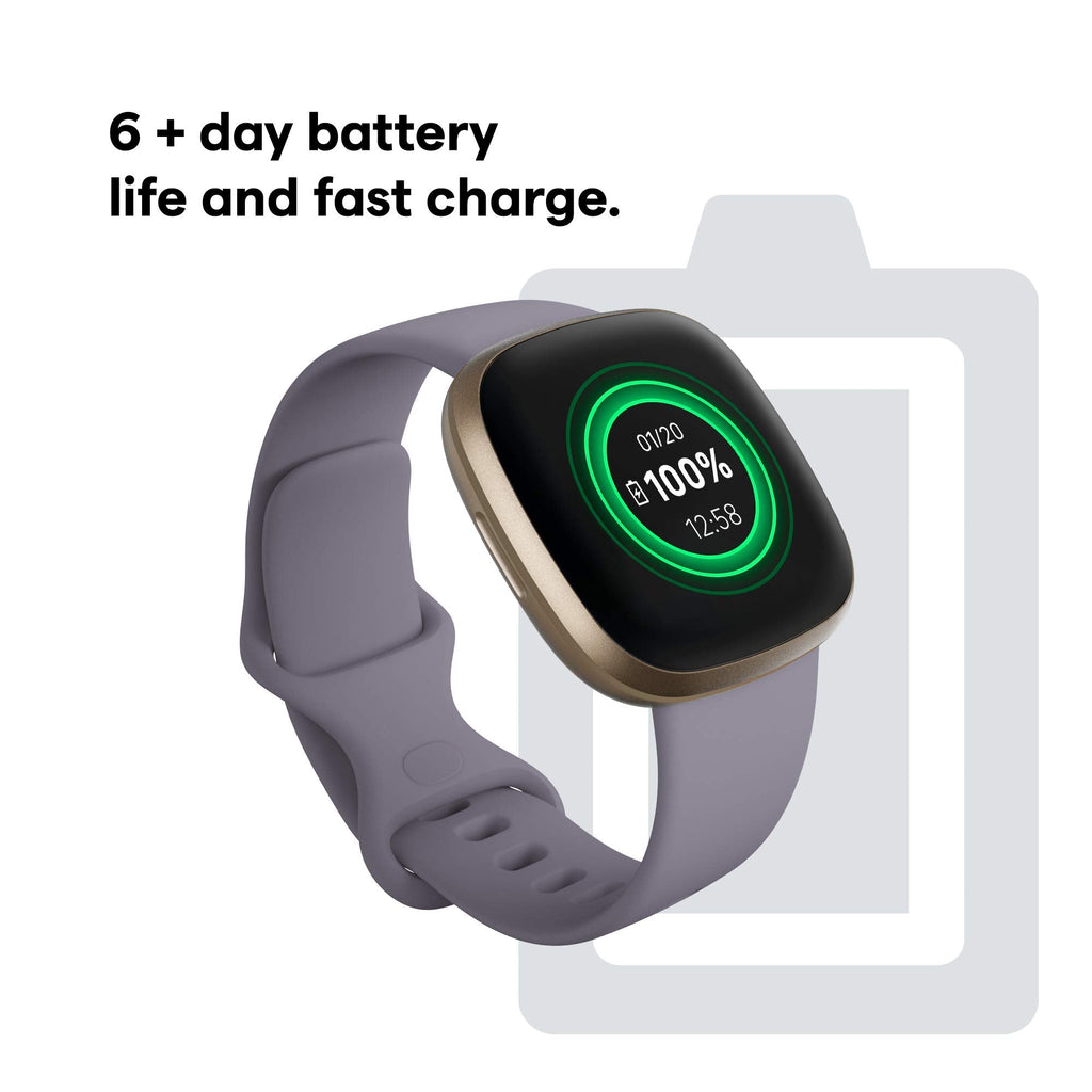 Fitbit - Versa 3 Fitness Smartwatch - Thistle/Gold - FB511GLGY - Image 5