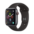 Apple Watch Series 4 (GPS + Cellular, 44MM) - Space Black Aluminum Case with Black Sport Band