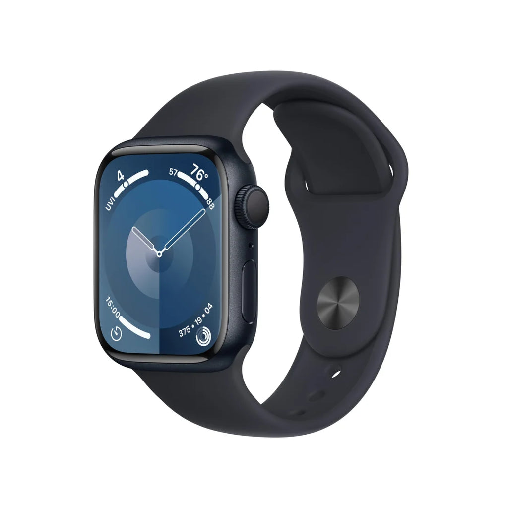 Apple Watch Series 9 (GPS) 41mm Aluminum Case with Midnight Sport Band (S/M) - Midnight - MR8W3LW/A