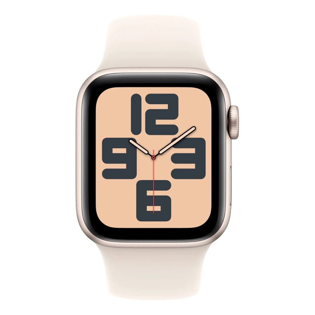 Apple Watch SE 2nd Generation (GPS) 40mm Aluminum Case with Starlight Sport Band - S/M - Starlight - Image 2