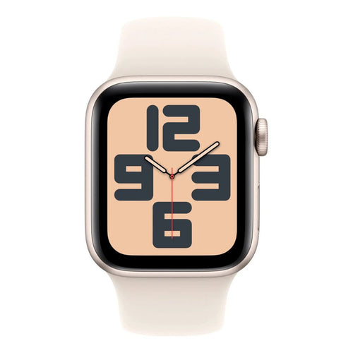 Apple Watch SE 2nd Generation (GPS) 40mm Aluminum Case with Starlight Sport Band - S/M - Starlight - Image 2