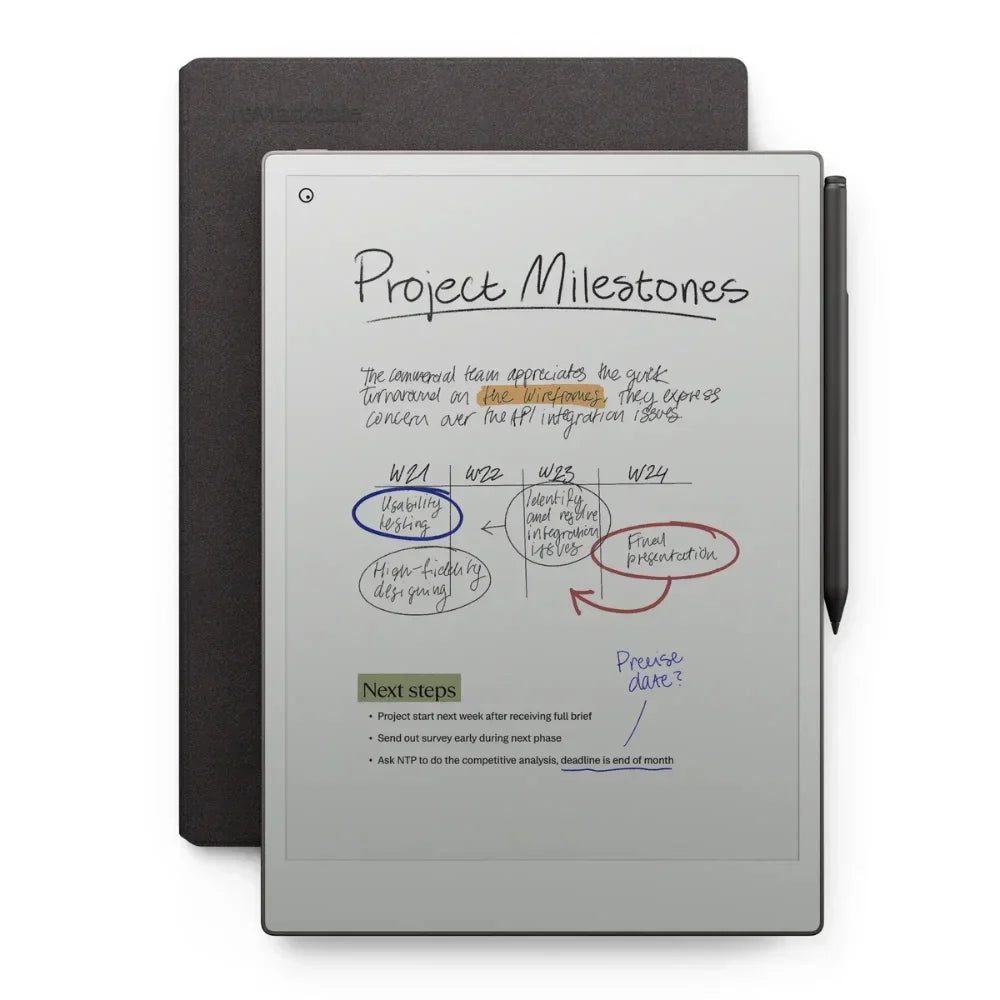 reMarkable Paper Pro - 11.8" Paper Tablet w/ Marker Plus and Book Folio in Mosaic Weave - Basalt - RM83C-1001NW