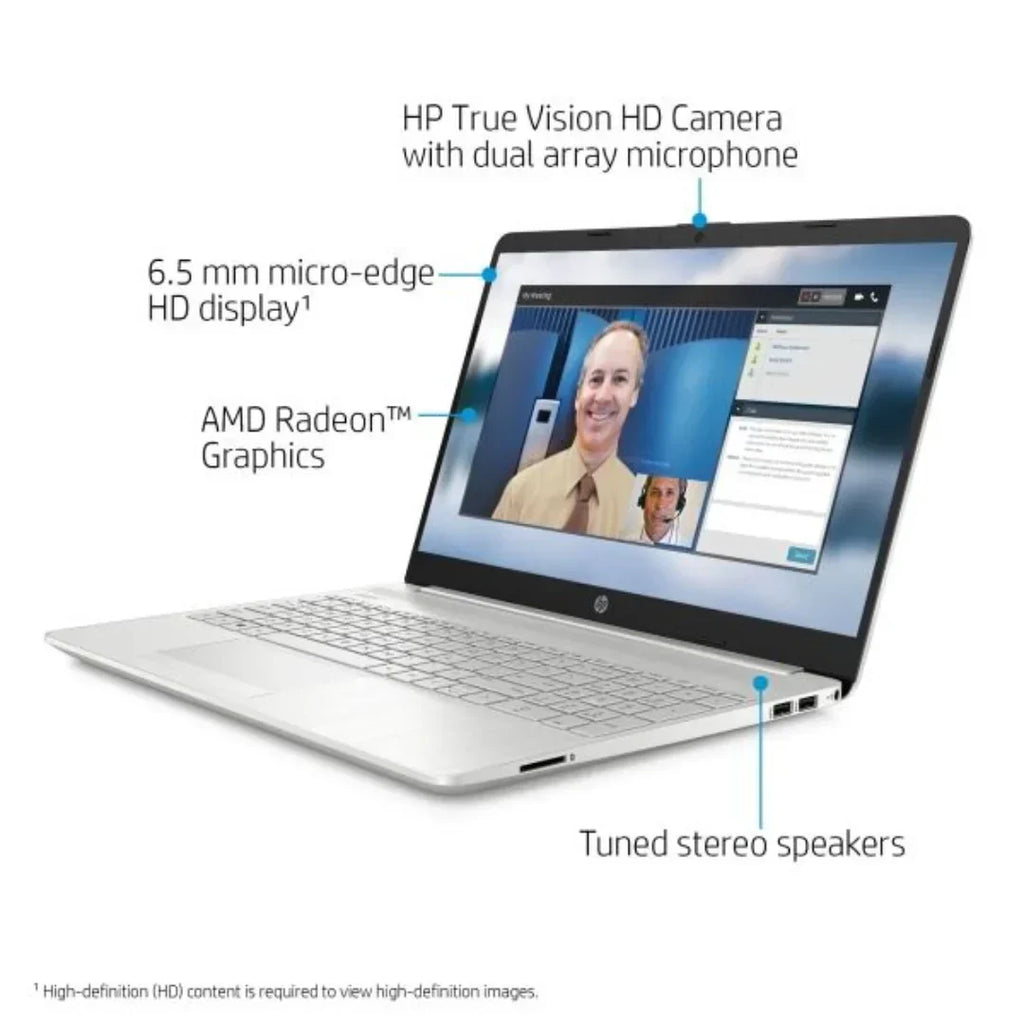 HP WXGA - Ryzen 3 3250U - 8GB RAM - 1TB HDD - Silver - 15-gw0023od - Image 2