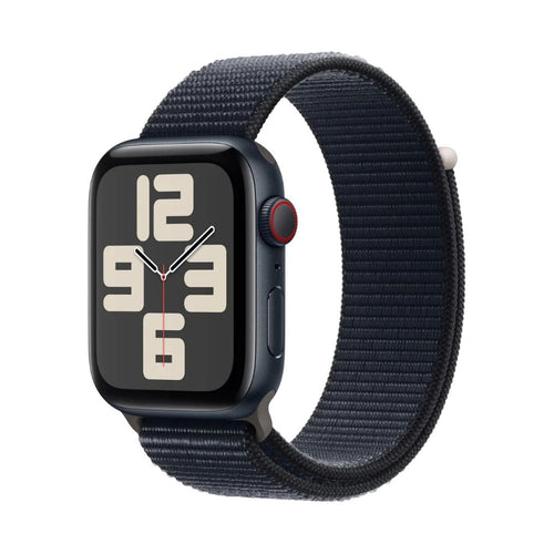 Apple Watch SE 2nd Generation (GPS + Cellular) 40mm Midnight Aluminum Case with Midnight Sport Loop - MRGD3LL/A