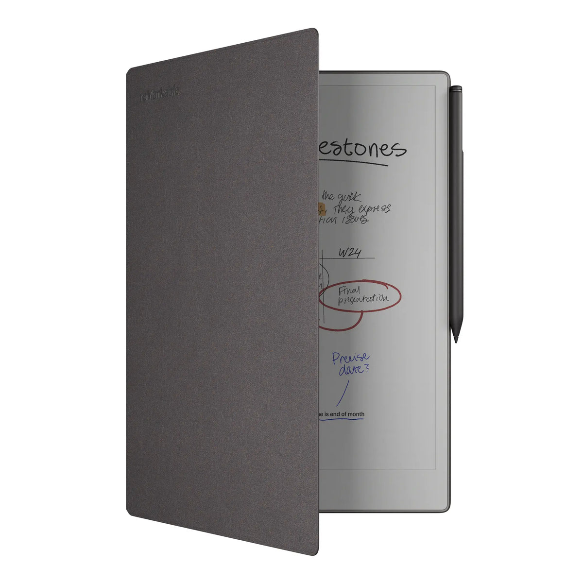 reMarkable Paper Pro - 11.8" Paper Tablet w/ Marker Plus and Book Folio in Mosaic Weave - Basalt - RM83C-1001NW - Image 2
