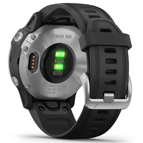 Garmin fēnix 6S GPS Smartwatch 30mm - Silver w/ Black Silicone Band - 010-02159-01 - Image 6