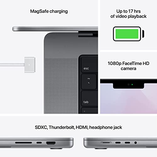 MacBook Pro 14"" Laptop - Apple M1 Pro chip - 16GB RAM - 512GB SSD - Space Gray - MKGP3LL/A - Image 4