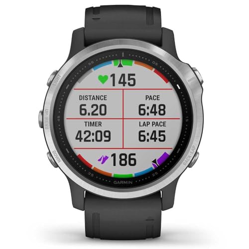 Garmin fēnix 6S GPS Smartwatch 30mm - Silver w/ Black Silicone Band - 010-02159-01 - Image 8