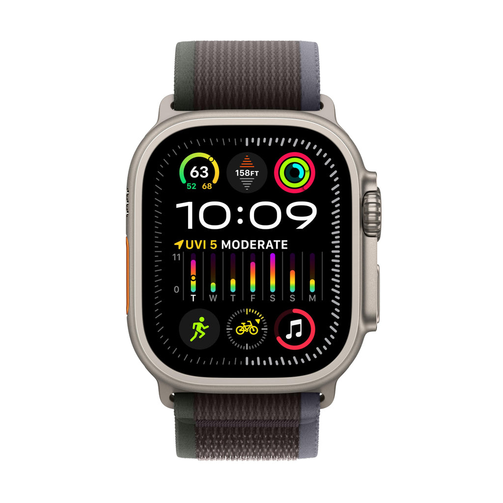 Apple Watch Ultra 2 (GPS + Cellular 49mm) Titanium Case with Blue/Black Trail Loop - M/L - MRF63LW/A - Image 2