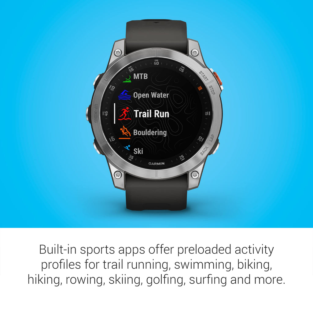 Garmin - epix (Gen 2) GPS Smartwatch 47mm Fiber-reinforced polymer - Steel - 010-02582-00 - Image 4
