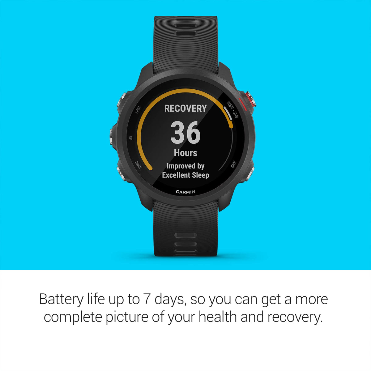 Garmin Forerunner 245 Music GPS Smartwatch - 42mm - Fiber-Reinforced Polymer - Black - 010-02120-20 - Image 4