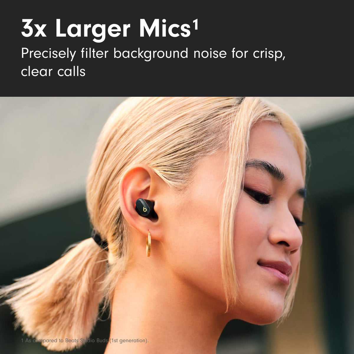 Beats Studio Buds + True Wireless Noise Cancelling Earbuds - Black/Gold - MQLH3LL/A - Image 5