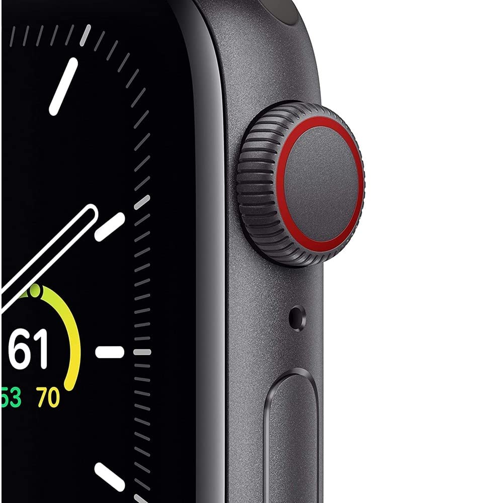 Apple Watch SE GPS + Cellular - 40mm Space Gray Aluminum Case with Black Sport Band - MYED2LL/A - Image 2