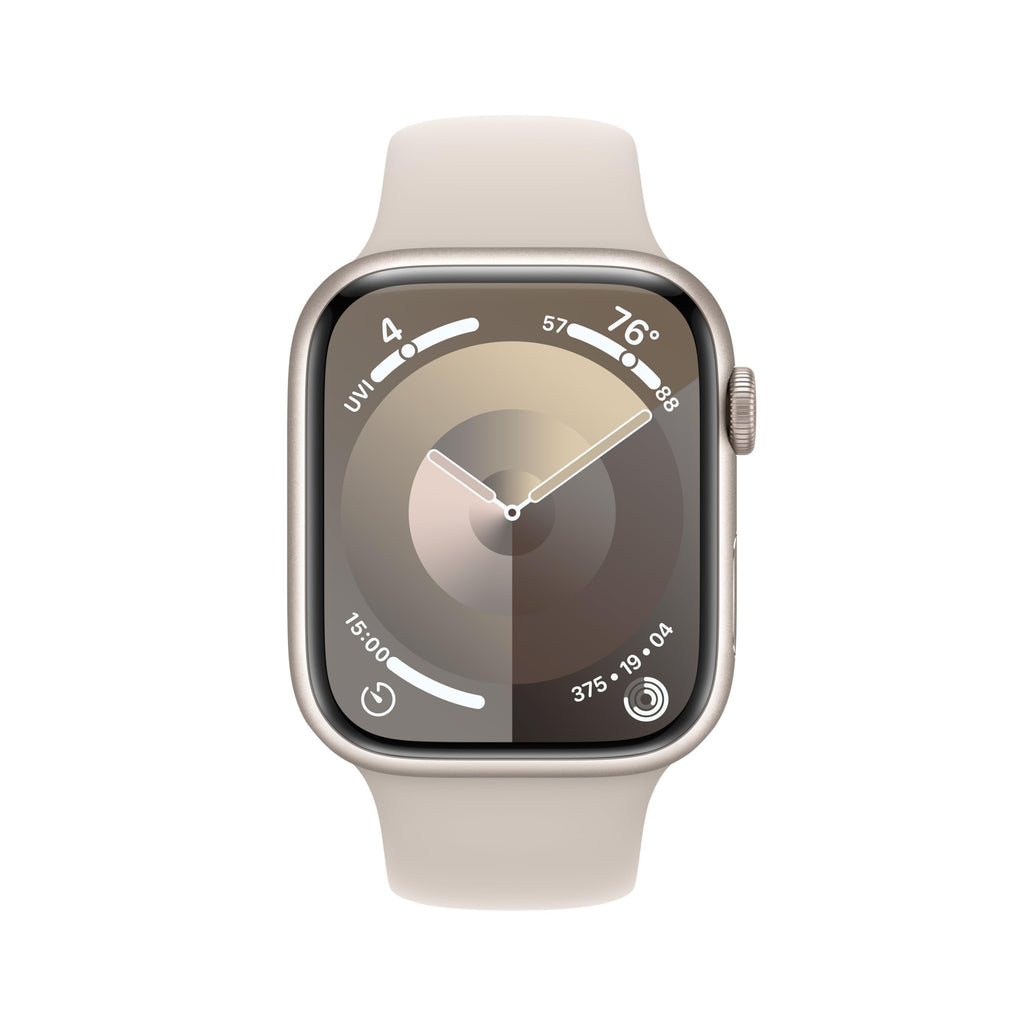 Apple Watch Series 9 (GPS+Cell) 45mm Starlight Aluminum Case w/ Starlight Sport Band (S/M) - MRM83LW/A - Image 2
