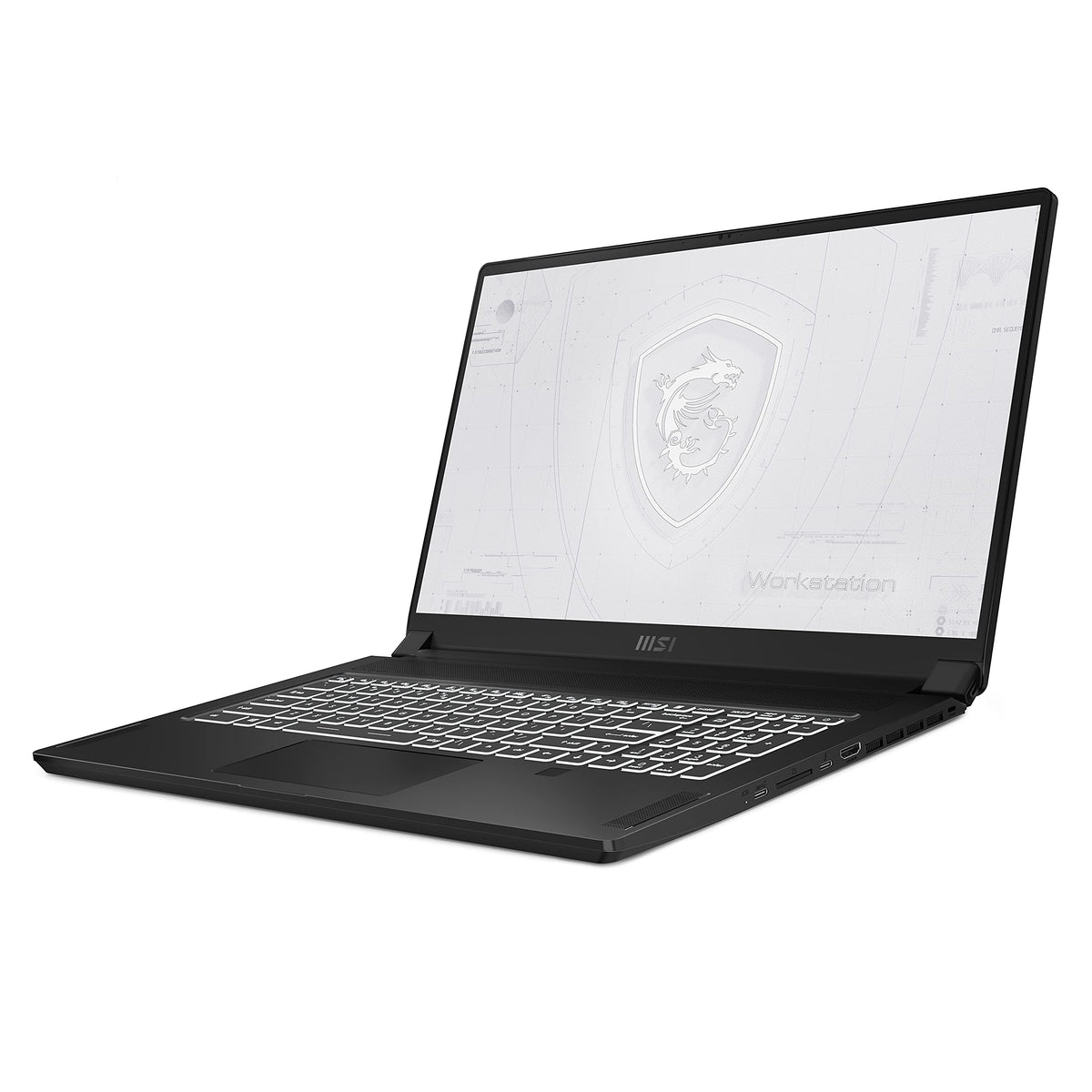 MSI WS76 11UK-470 17.3" Laptop - i7-11800H - 32GB RAM - NVIDIA Quadro RTX A3000 - 1 TB SSD - Black - WS7611470 - Image 3